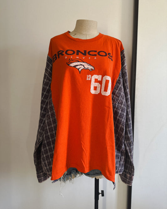 Let’s Go Broncos Reworked Flannel